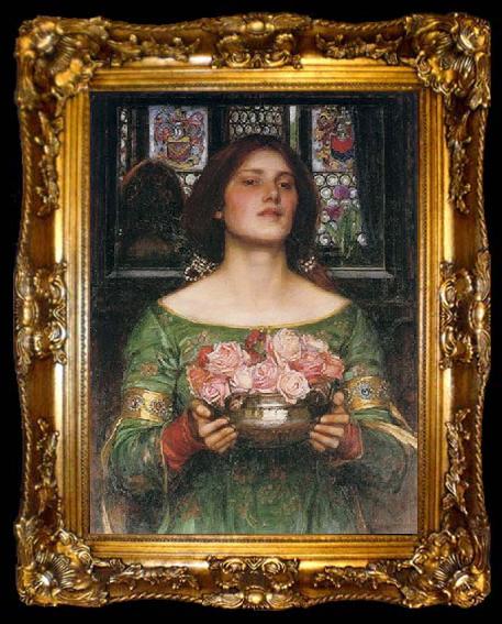 framed  John William Waterhouse Gather Ye Rosebuds While Ye May..., ta009-2